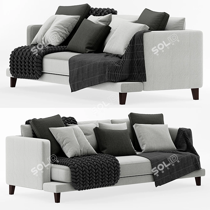 Delavega Sofa A33: Stylish and Versatile Furniture 3D model image 1