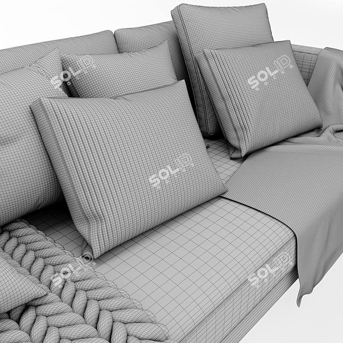 Delavega Sofa A33: Stylish and Versatile Furniture 3D model image 3