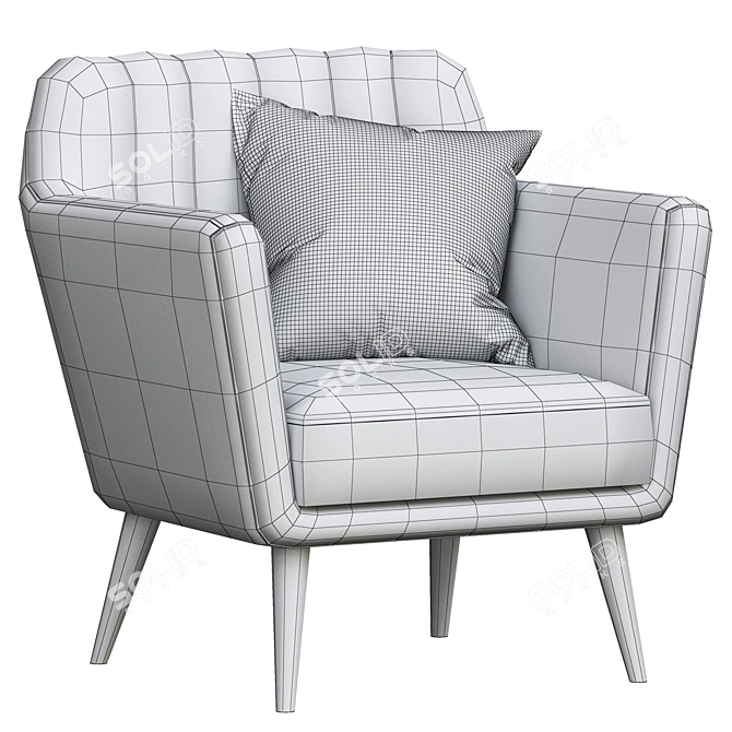 Modern Zipperbuy Jaron Armchair 3D model image 5