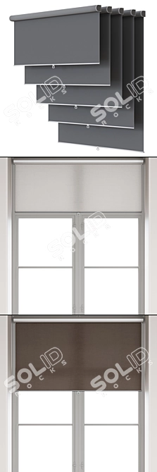 Customizable Roller Blinds Set 3D model image 6