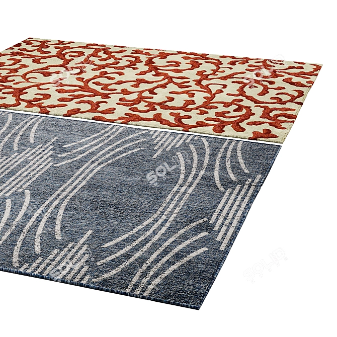 Vintage Floral Rug 131 3D model image 2