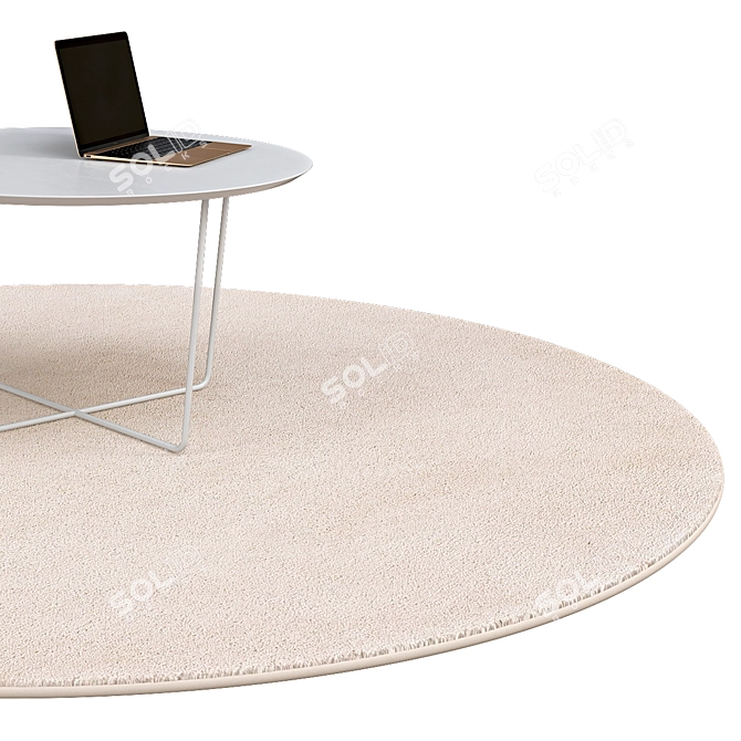 Elegant Circle Rugs 3D model image 2