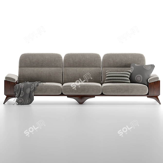 3Dmax Mid Century Sofa - Corona & Vray Render Model 3D model image 2