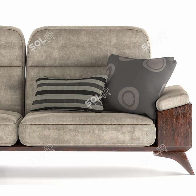 3Dmax Mid Century Sofa - Corona & Vray Render Model 3D model image 8