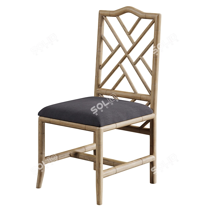 Eco-Friendly Bamboo Chair 3D model image 1