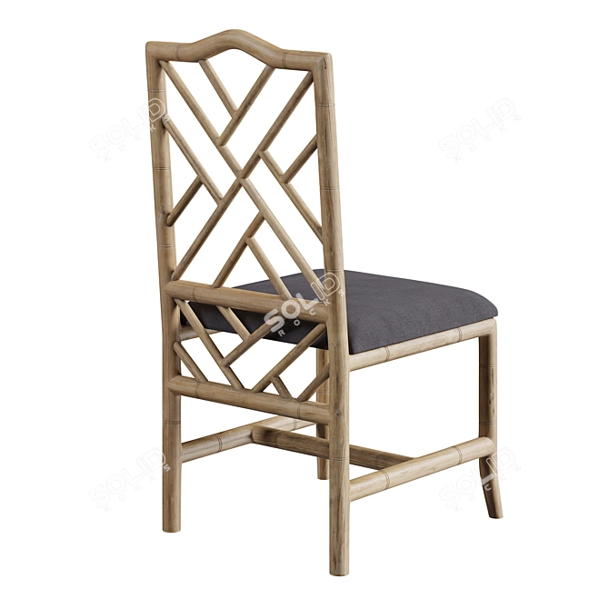 Eco-Friendly Bamboo Chair 3D model image 2