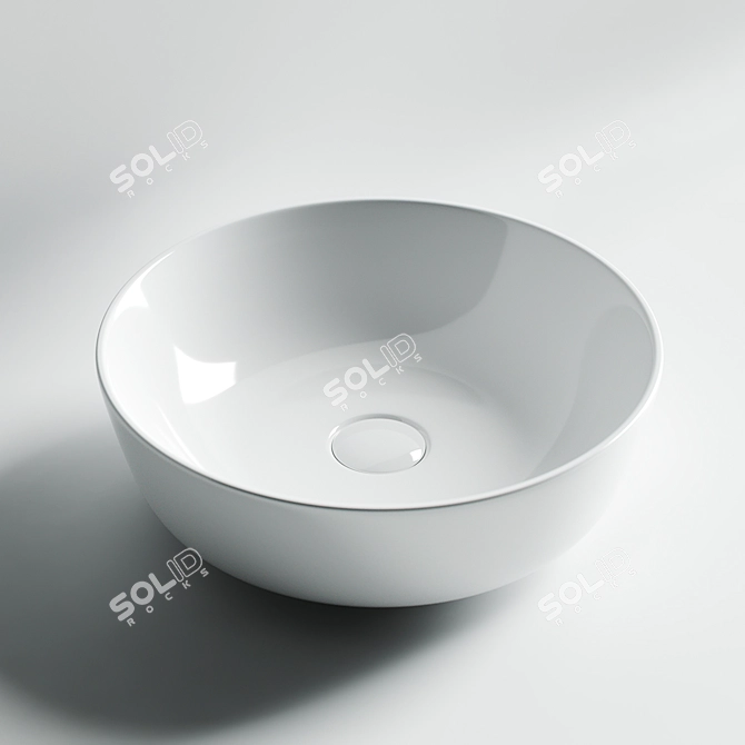 Title: Ceramica Nova Element CN6013 Washbasin 3D model image 5