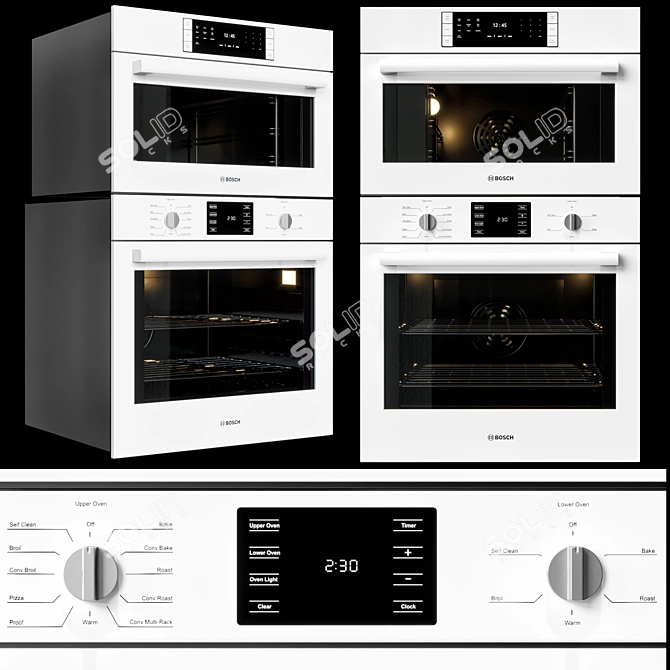 Bosch Kitchen Master Collection: Double Oven & Coffeemaker 3D model image 4