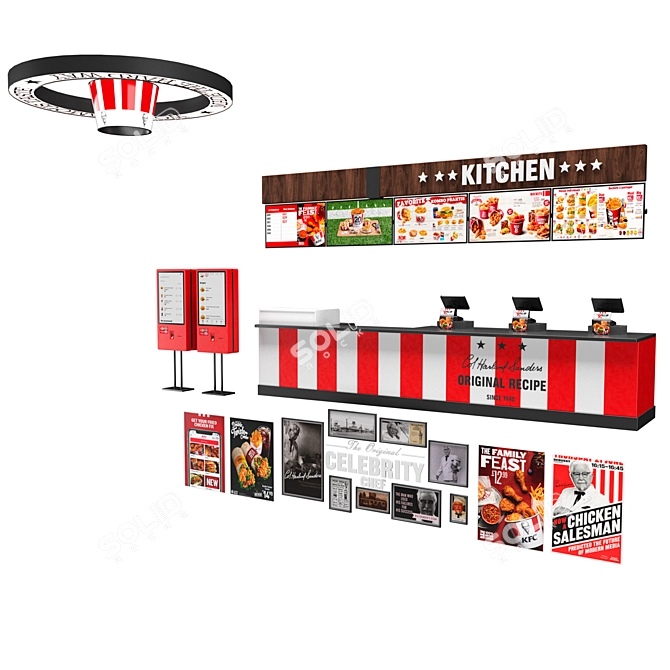 KFC Equipment: High-Quality, Textured 3D Model 3D model image 1