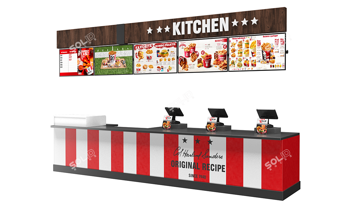 KFC Equipment: High-Quality, Textured 3D Model 3D model image 2