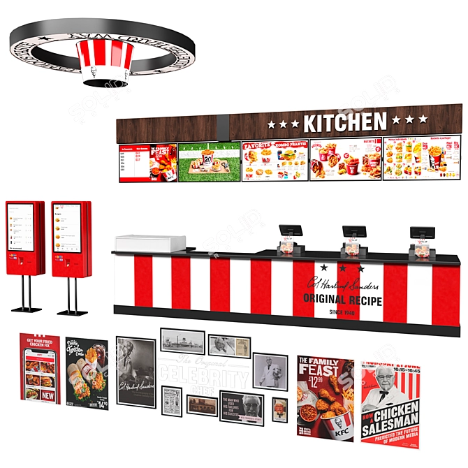 KFC Equipment: High-Quality, Textured 3D Model 3D model image 11