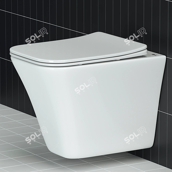 Mono Hanging Toilet CN1902 by Ceramica Nova 3D model image 4