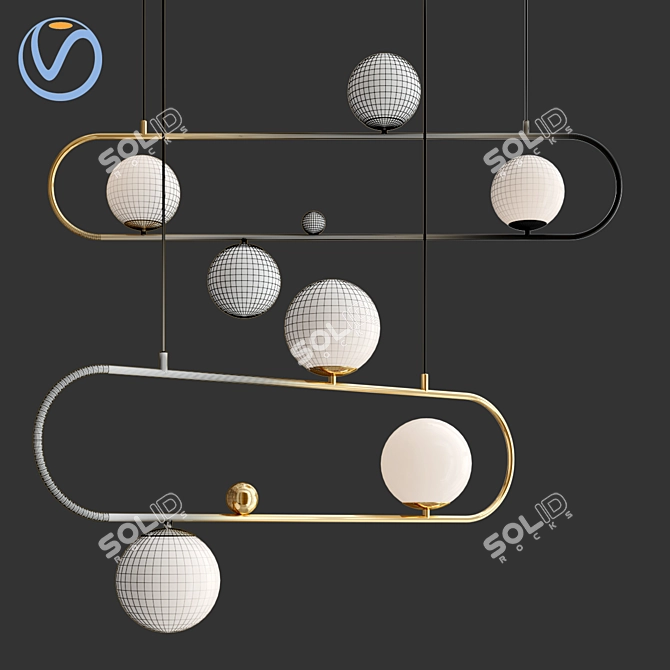 Modern Hoop Pendant Light by Lampatron 3D model image 3