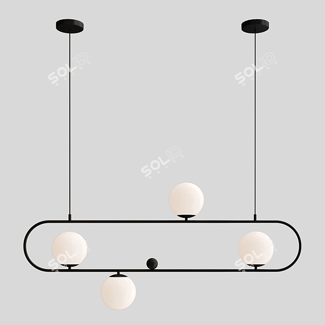 Modern Hoop Pendant Light by Lampatron 3D model image 9