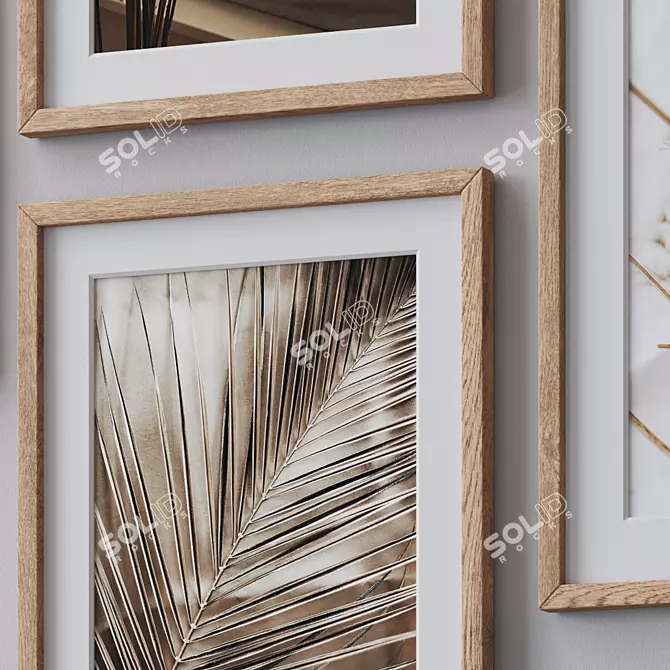  Elegant Multi-Color Glass Photo Frames 3D model image 2