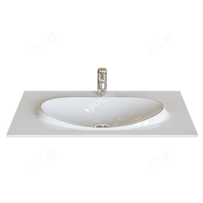 Roca Laks 80 cm Washbasin Perfect for Modern Bathrooms 3D model image 1