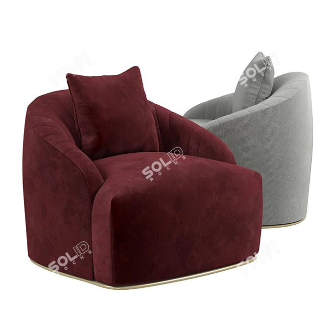 Cozy Astrid Armchair - Your Perfect Companion! 3D model image 1