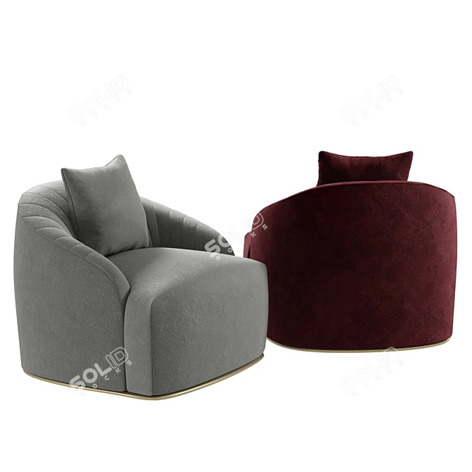 Cozy Astrid Armchair - Your Perfect Companion! 3D model image 2