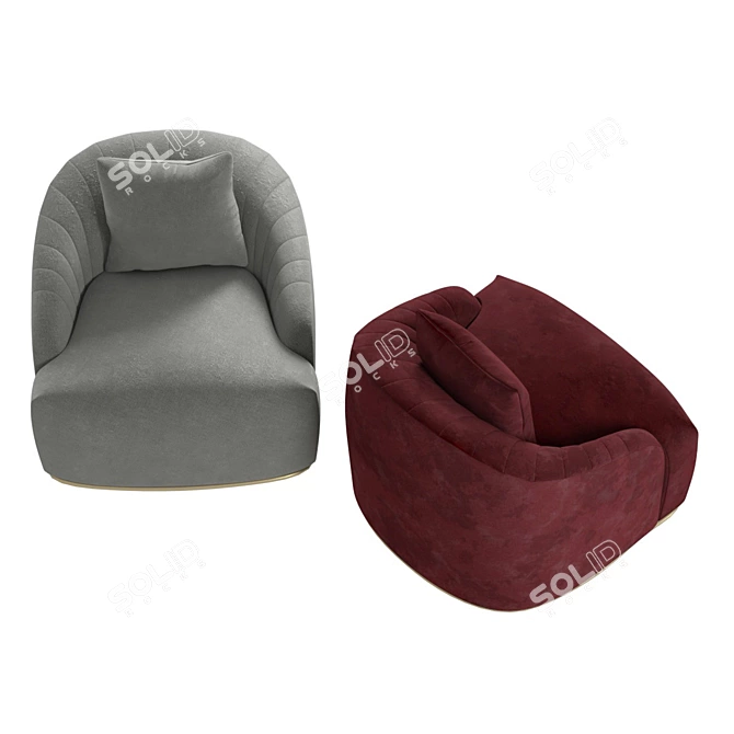 Cozy Astrid Armchair - Your Perfect Companion! 3D model image 3