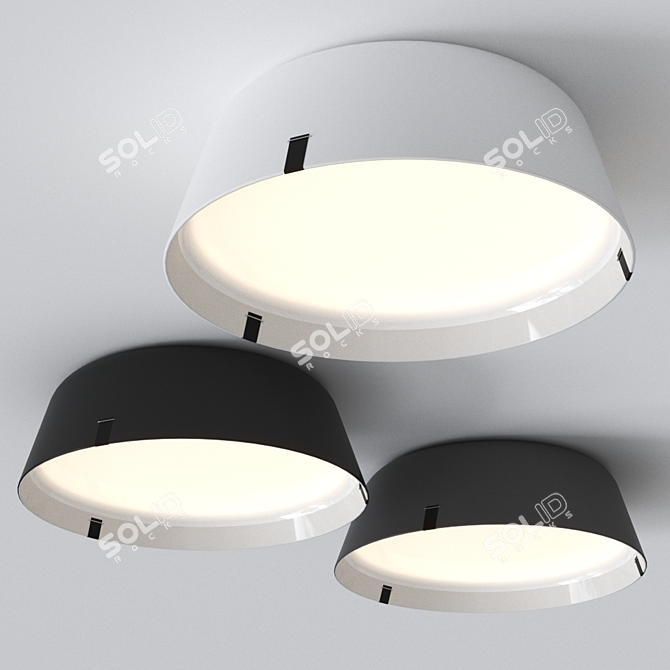 Contemporary Borderline Ceiling Lamp 3D model image 1