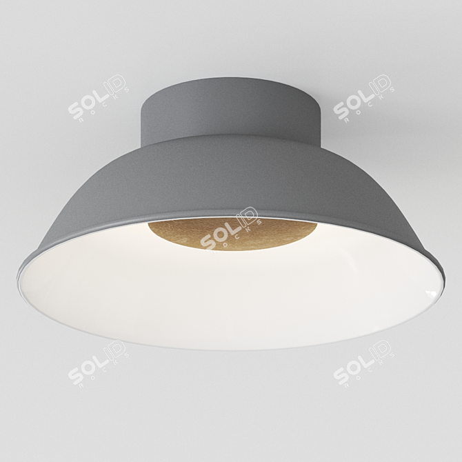 Reverb Metal LED Ceiling Light 3D model image 2