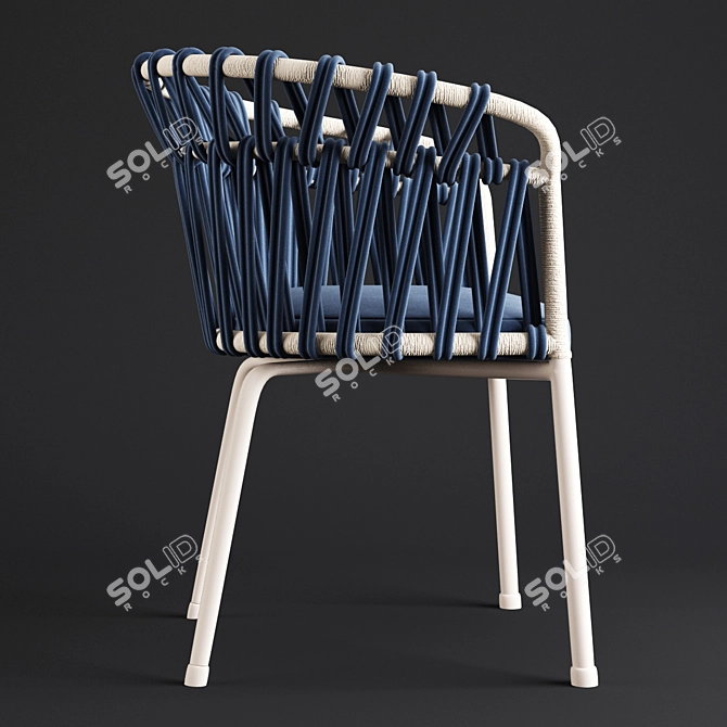 Emma Cross: Stylish Dining Armchair 3D model image 3
