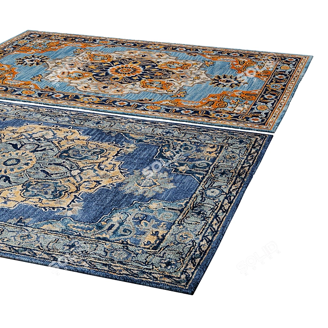 Polys: 3 888, Vets: 4 004 - Stylish Rug 3D model image 2