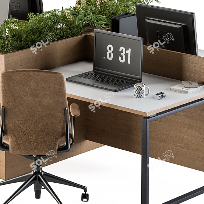 ErgoBoost Office Furniture Set 3D model image 4