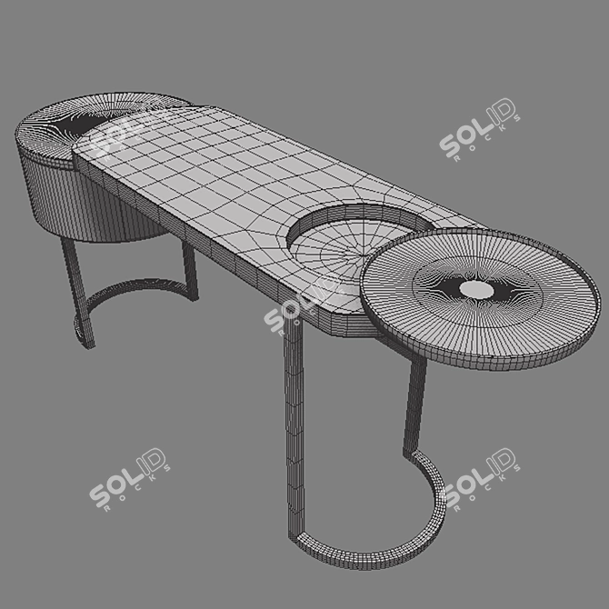 Elegant Vanity Table 3D model image 4