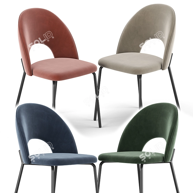 Elegant Chaises Chair 3D model image 2