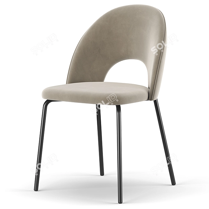 Elegant Chaises Chair 3D model image 4