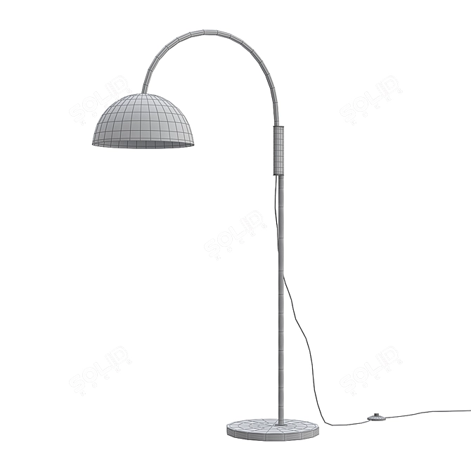 Sleek Arched Floor Lamp 3D model image 2