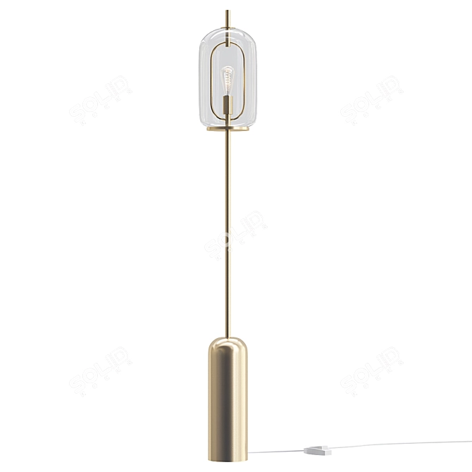 Modern Glass Glow Floor Lamp 3D model image 1