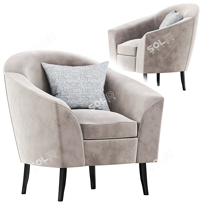 Elegant Giorgia Armchair: Altavilla 3D model image 3