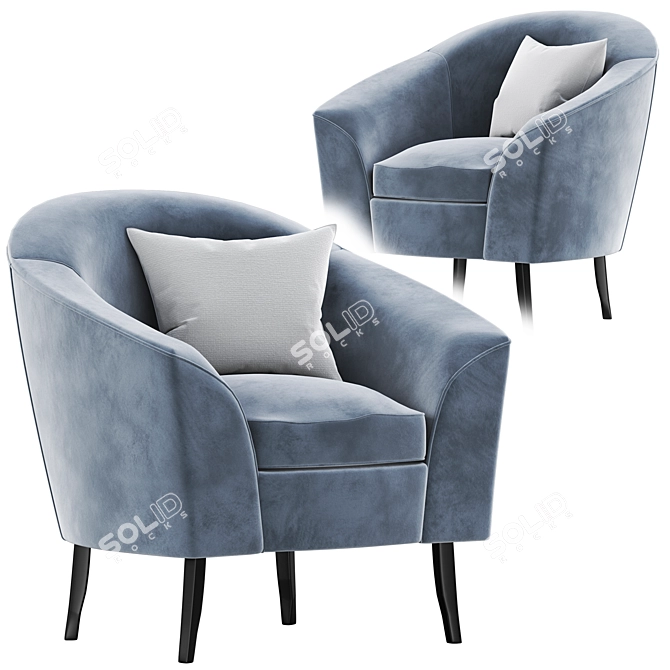 Elegant Giorgia Armchair: Altavilla 3D model image 4