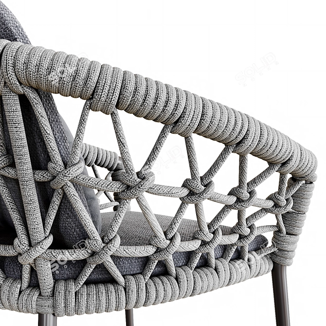 Artie Musses Rope Chair & Table Set 3D model image 3