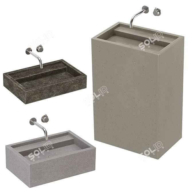  Stylish COCCON PB Wash Basin 3D model image 3