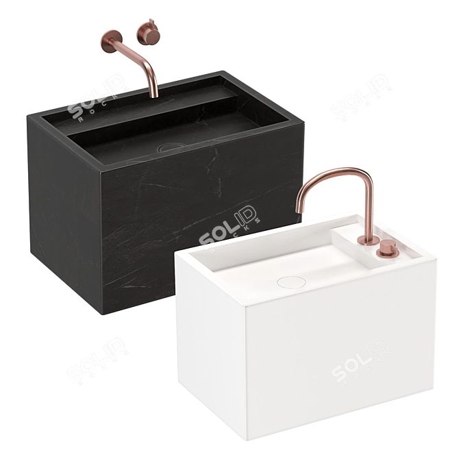  Stylish COCCON PB Wash Basin 3D model image 4