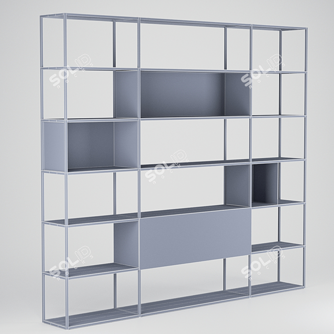 Title: Minimalist Irony Bookshelf: Zeus Milano 3D model image 4