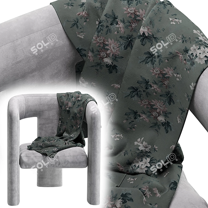 Elegant Tressel Chair: Lee Jofa 3D model image 3