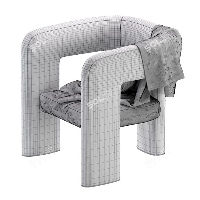 Elegant Tressel Chair: Lee Jofa 3D model image 5