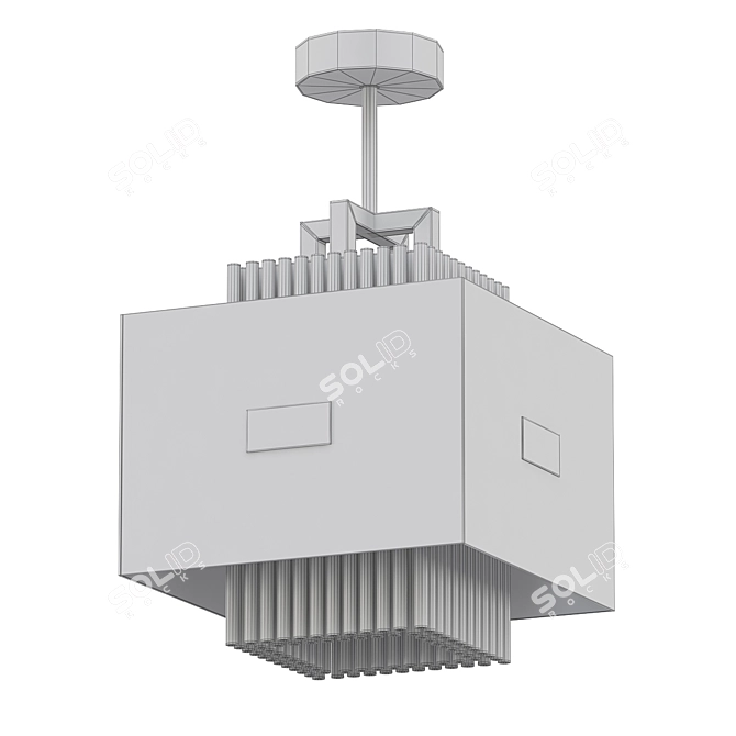 Sella-ch: Stylish Copper Ceiling Chandelier 3D model image 2