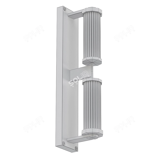 Classic Brass Glass Pendant 3D model image 2