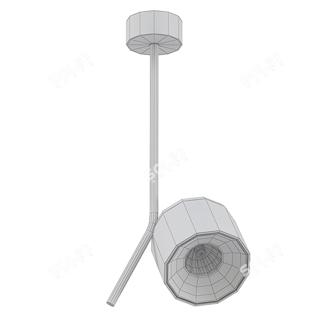 Mini Spotlight with Rotating Body 3D model image 2