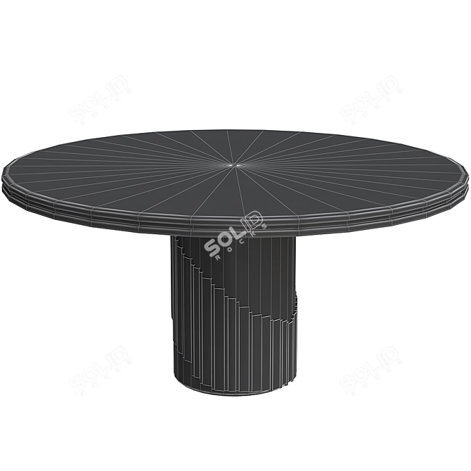 Luxxu Littus Dining Table: Elegant and Modern 3D model image 2