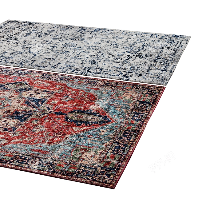 Colorful Geometric Rug 145 3D model image 2