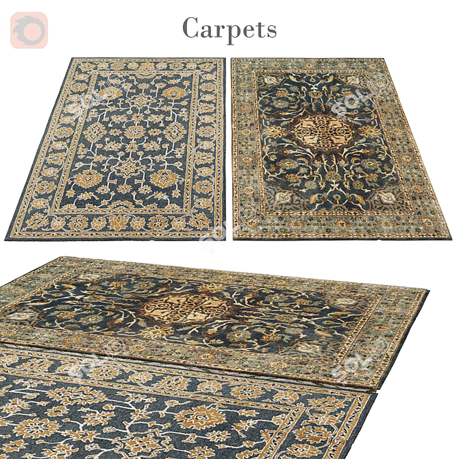 Elegant Poly Rug 148 3D model image 1