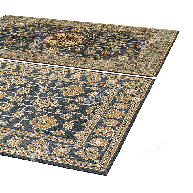 Elegant Poly Rug 148 3D model image 2