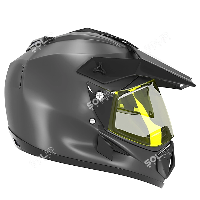 Rugged Off-Road Helmet | Durable & Protective 3D model image 7