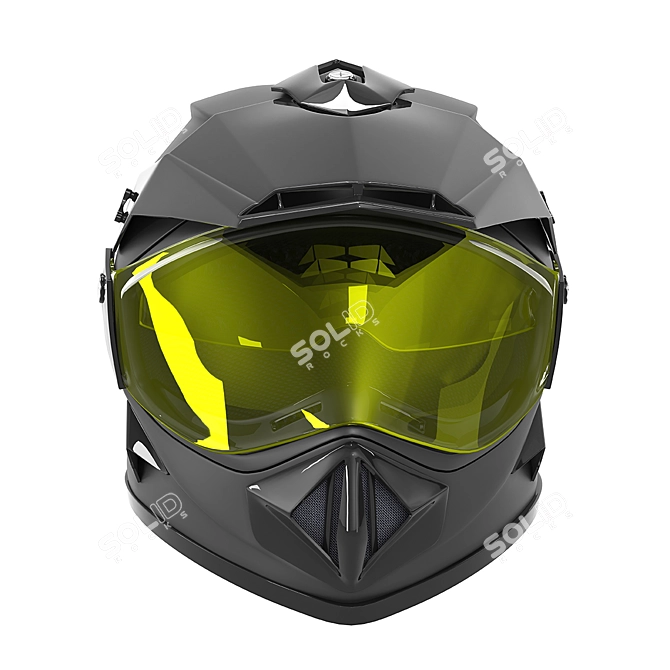 Rugged Off-Road Helmet | Durable & Protective 3D model image 8